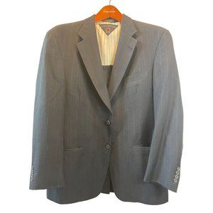 Tommy Hilfiger Mens Striped Suit Blazer Coat Classic American Tailored Blue 40R